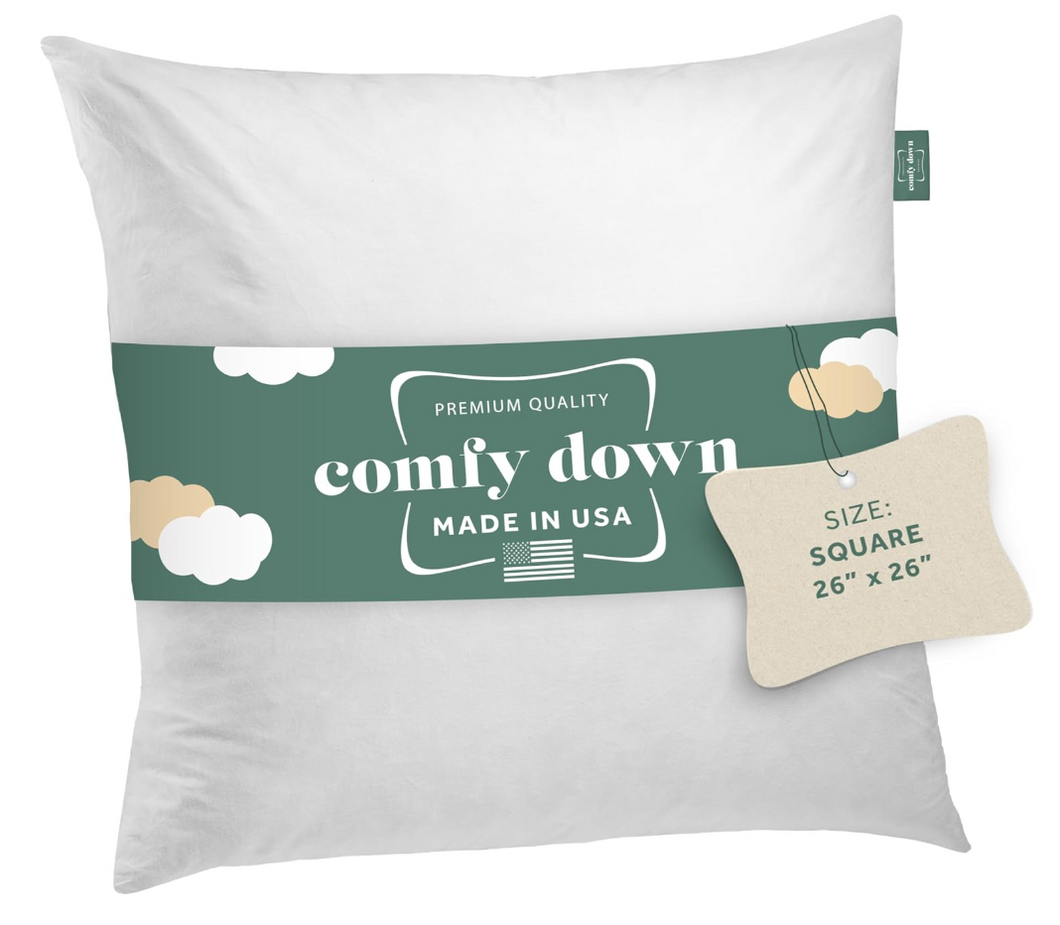 26x26 Comfy Down Pillow Insert Pillow Chop