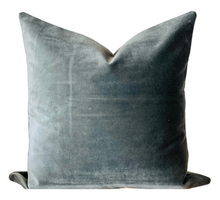 Load image into Gallery viewer, Blue/Grey Velvet Pillow Cover
